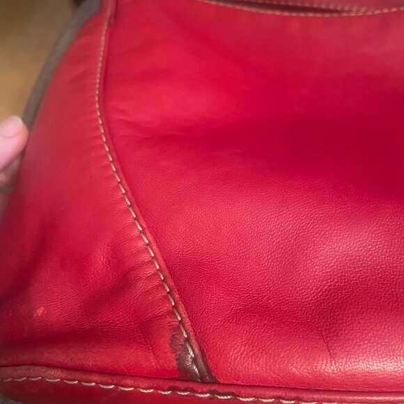 Fossil Red Leather Purse Bag #75082 - Picture 6 of 12